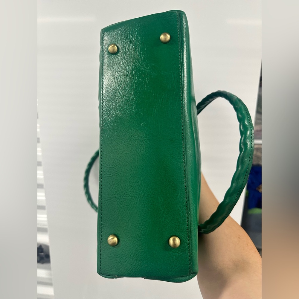 Patricia Nash Green Embossed Floral Tote with Gold Accents - Picture 5 of 7